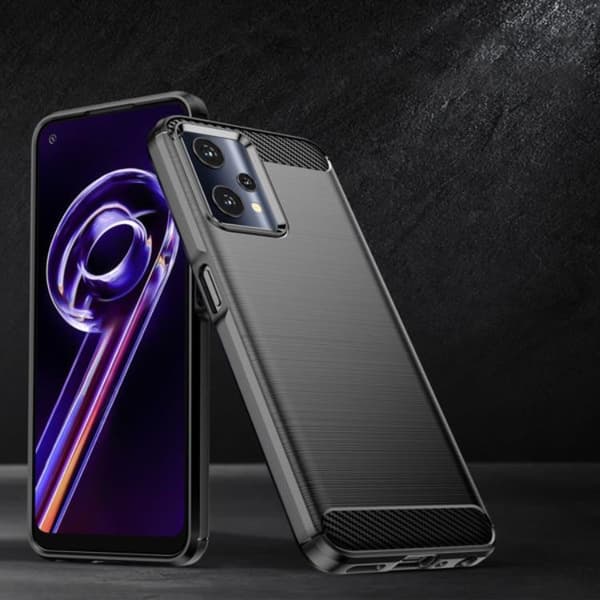 Carbon Realme 9 Pro Skal Fleksibel - Sort Black