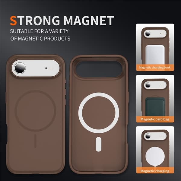 Mobilskal till iPhone Air MagSafe PC + TPU Shockproof - Brun Brun