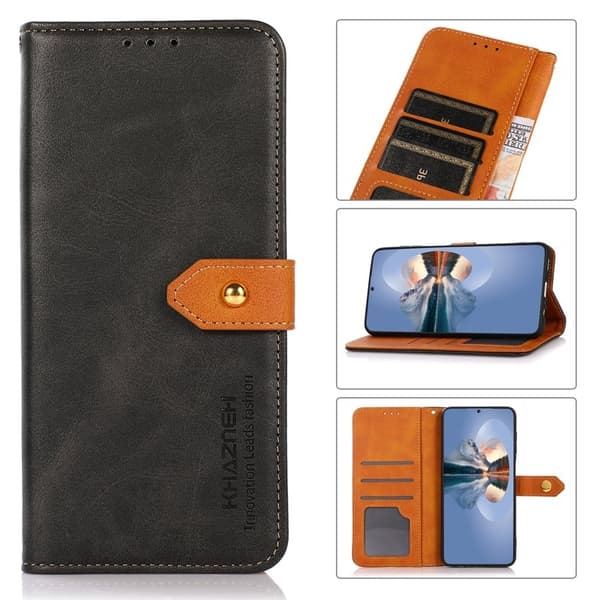 KHAZNEH Xiaomi 17 Pro Max Plånboksfodral Konstläder - Svart