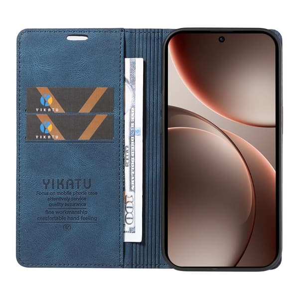 YIKATU Oppo Find X9 Pro 5G Plånboksfodral Konstläder - Blå