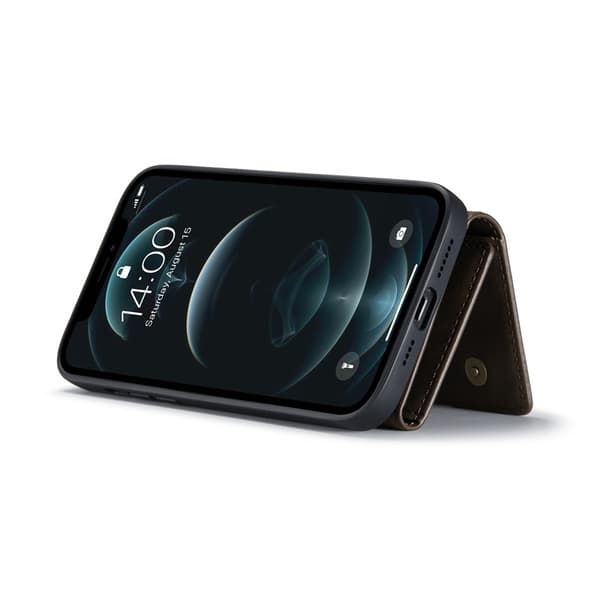 DG.MING M1 Series Plånboksfodral Konstläder för iPhone 13 Pro - Brun
