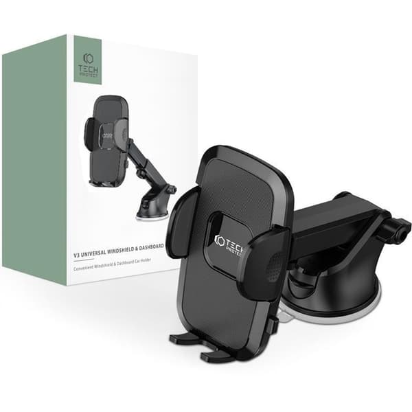 Tech-Protect V3 Universal Bilhållare Vindskydd & instrumentbräda - Svart Svart
