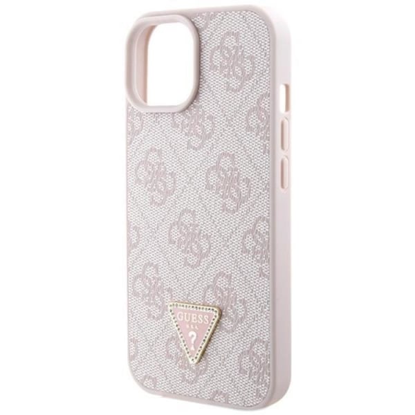 Guess iPhone 15 Plus Mobilskal Crossbody 4G Metal Logo - Rosa