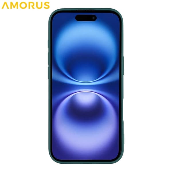 AMORUS Mobilskal till iPhone 17 Precise Cutouts TPU Fiber - Armégrön Grön