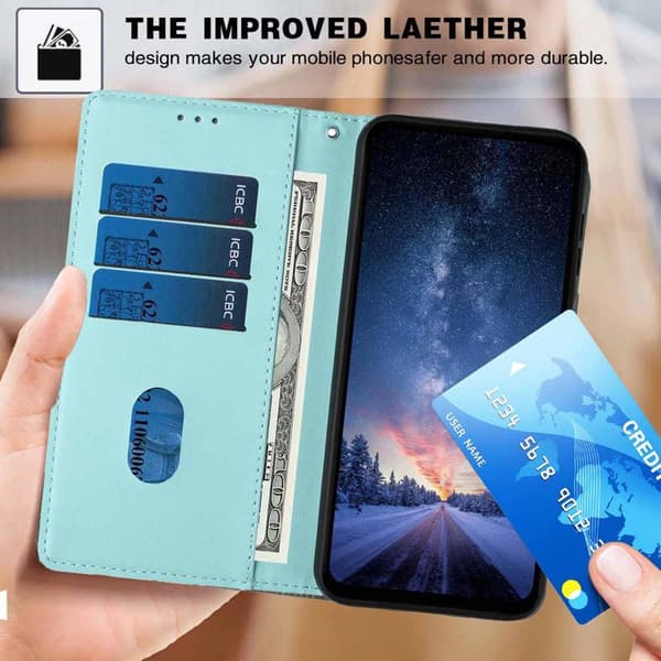 Plånboksfodral för Samsung Galaxy S26 Plus Ställfunktion Konstläder - Ljusgrön