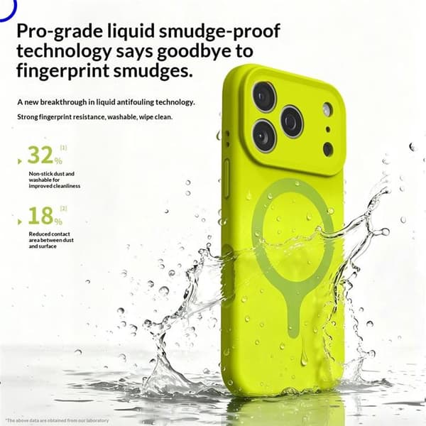 Mobilskal För iPhone 17 Pro MagSafe Silikon med Skärmskydd - Mintblå