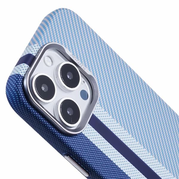 Mobilskal till iPhone 16 Pro Max Magsafe Kevlar Aramid Fiber - Blå Blå