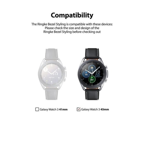 Ringke Bezel Styling Skal Galaxy Watch 3 45mm - Svart Svart