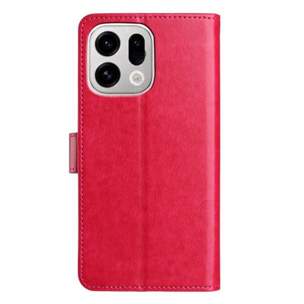 Oppo Find X9 Pro 5G Ställ Plånboksfodral Konstläder - Rosa