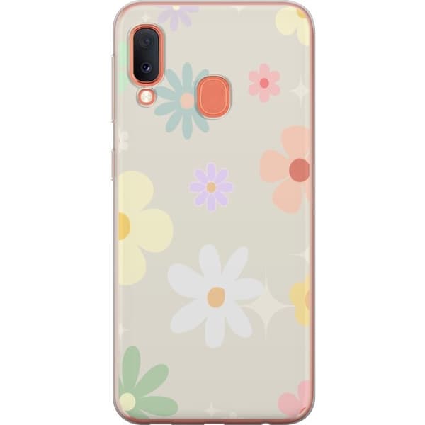 Mobilskal till Samsung Galaxy A20e med fejdande blommor