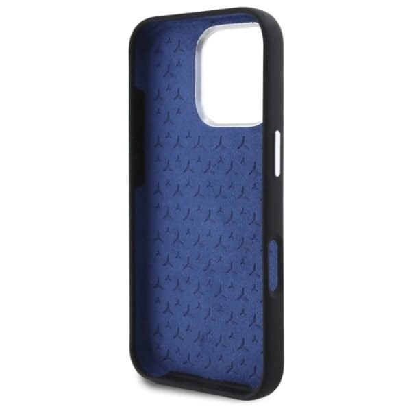 Mercedes telefontaske til iPhone 16 Pro MagSafe silikone tonalt logo - sort Black