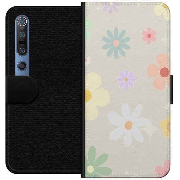 Plånboksfodral till Xiaomi Mi 10 Pro 5G med fejdande blommor