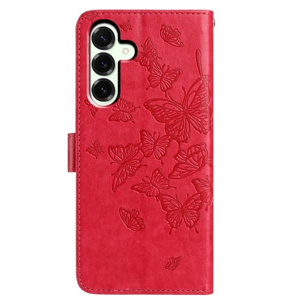 Samsung Galaxy A57 Plånboksfodral Konstläder Flip Skydd - Röd