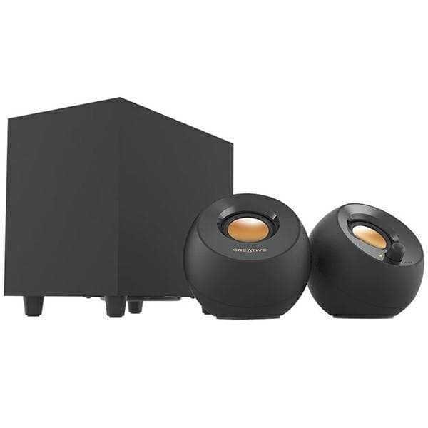 Creative Skrivbordshögtalare med Subwoofer Pebble Plus 2.1 - Svart Black