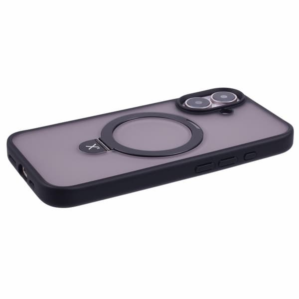 X-LEVEL PITHY STONE II Mobilskal till iPhone 16 Magnetiskt Svart