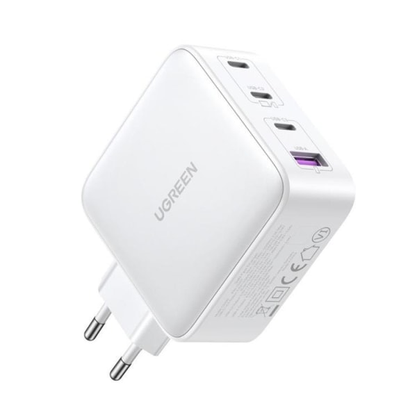 Ugreen GaN vægadapter USB til 3xUSB-C 100W - Hvid