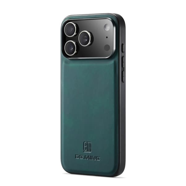 DG.MING Mobilskal till iPhone 17 Pro PU Läder PC + TPU Hybrid Grön