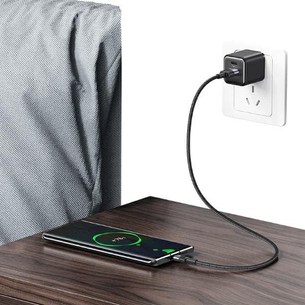 USAMS Kabel USB–USB-C 3A 1,2m (US-SJ718) - Stålgrå