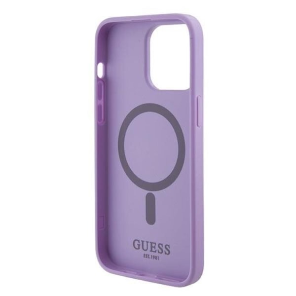Guess iPhone 15 Pro Mobilskal Magsafe Saffiano - Lila