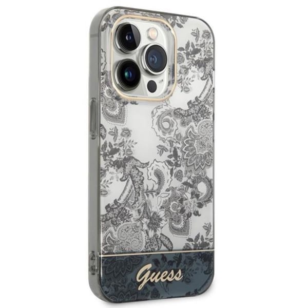 GUESS iPhone 14 Pro -kuori Porcelain Collection - Harmaa