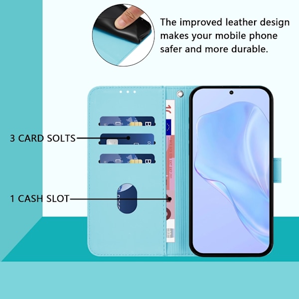 OnePlus 15 5G Plånboksfodral Solid Färg Konstläder Blå