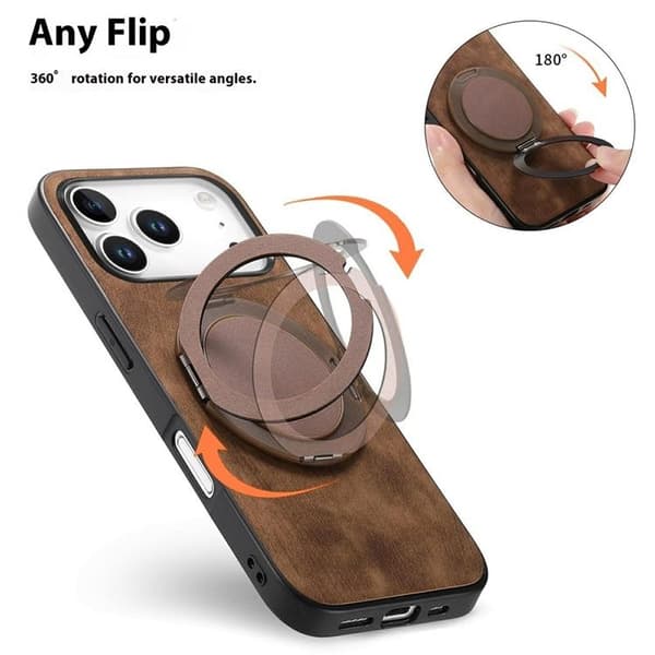Mobilskal till iPhone 17 Pro Rotating Kickstand - Brun Brun