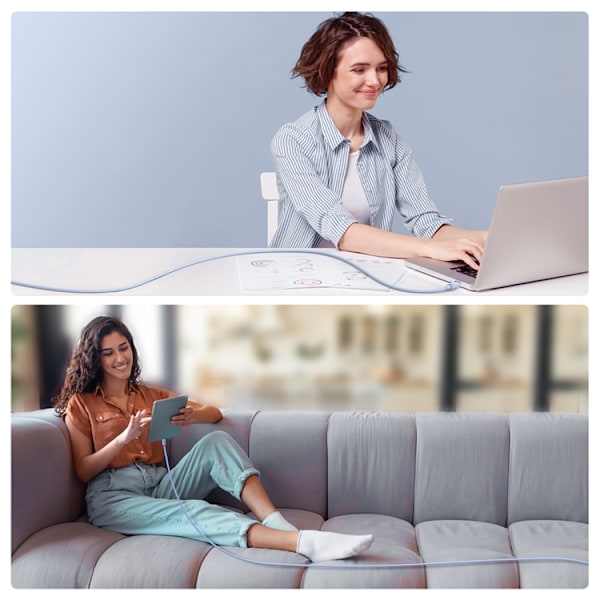 Joyroom USB-C till lightning kabel 20W 1.2m - Blå
