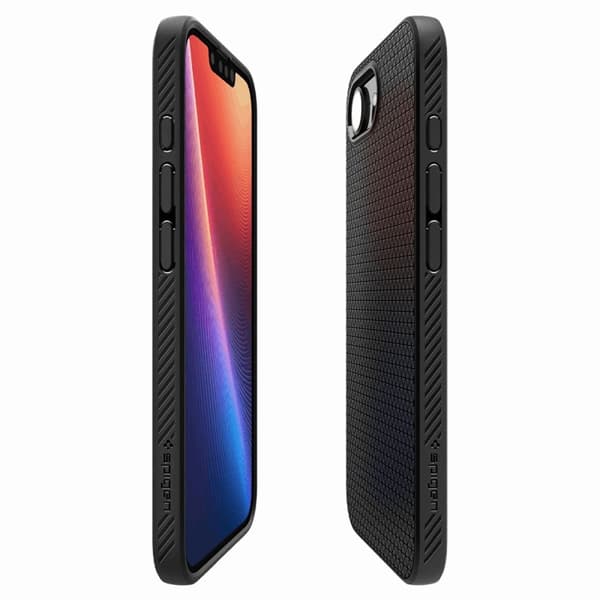 Spigen Telefontaske til iPhone 16e Magsafe Liquid Air - Matt Sort Svart