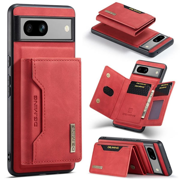 DG.MING M2 Series Google Pixel 8a Plånboksfodral Konstläder Röd