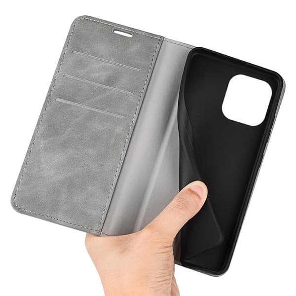 Folio iPhone 14 Pro lompakkokotelo - Harmaa Grå