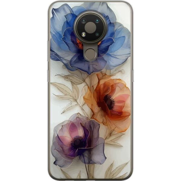 Mobilcover til Nokia 3.4 med Silke Blomster