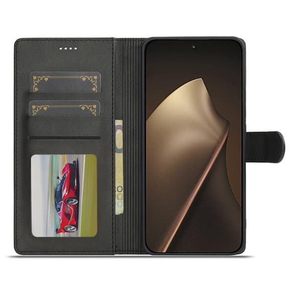 LC.IMEEKE Xiaomi 15T Plånboksfodral Konstläder - Svart