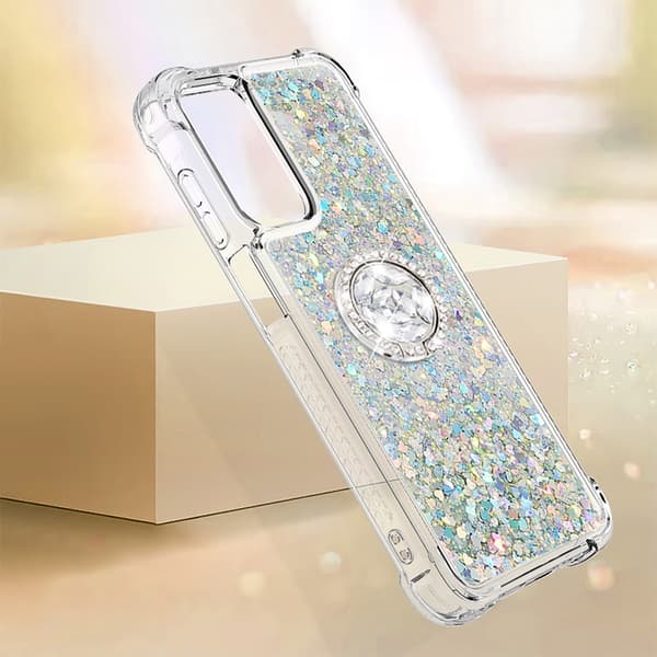 Mobilskal till Galaxy A17/A26 Kickstand Quicksand TPU - Silver Silver