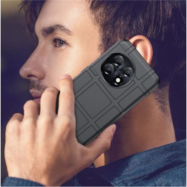 OnePlus 11 5G Mobilskal Rugged Square Grid - Svart