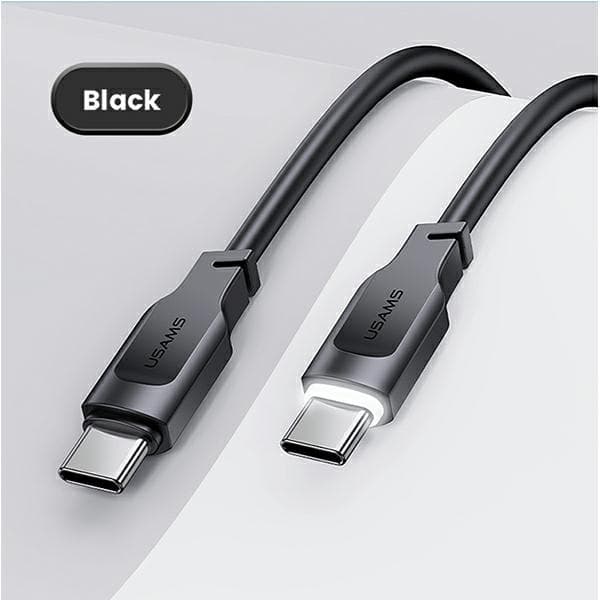 USAMS USB-C/USB-C Kabel SJ567 Lithe Series 100W 1.2m Sort