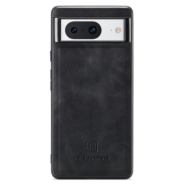 DG.MING Mobilskal till Google Pixel 8 PU Läder Coated PC+TPU - Svart