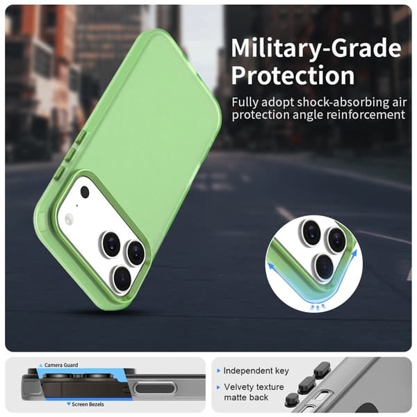 Mobilskal till iPhone 17 Pro Matte Anti-Drop - Grön Grön