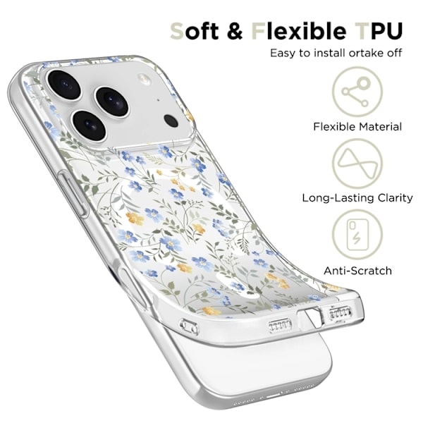 Tech-Protect Mobilskal till iPhone 17 Pro Max Magsafe Flexair - Spring Flowers