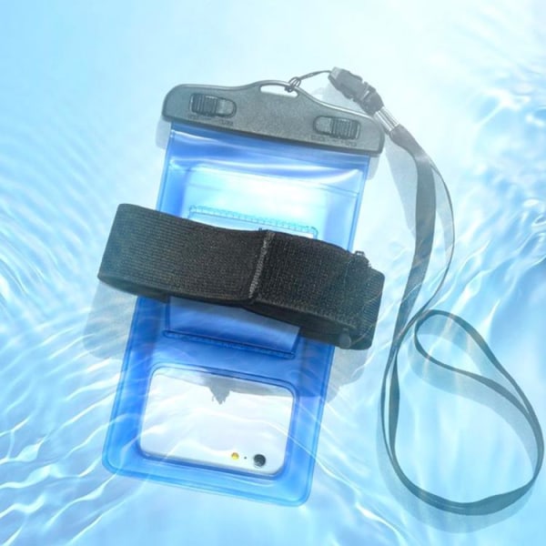 Vandtæt mobiltaske PVC-armbånd - sort