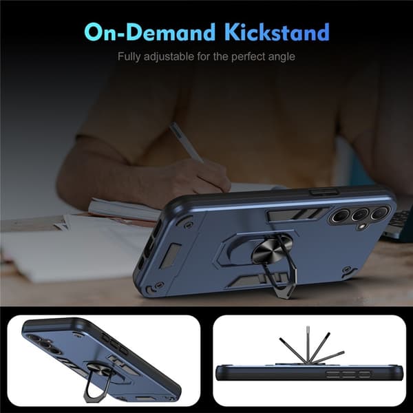 Mobilskal till Galaxy A26 Kickstand PC+TPU Drop Defend - Blå Blå