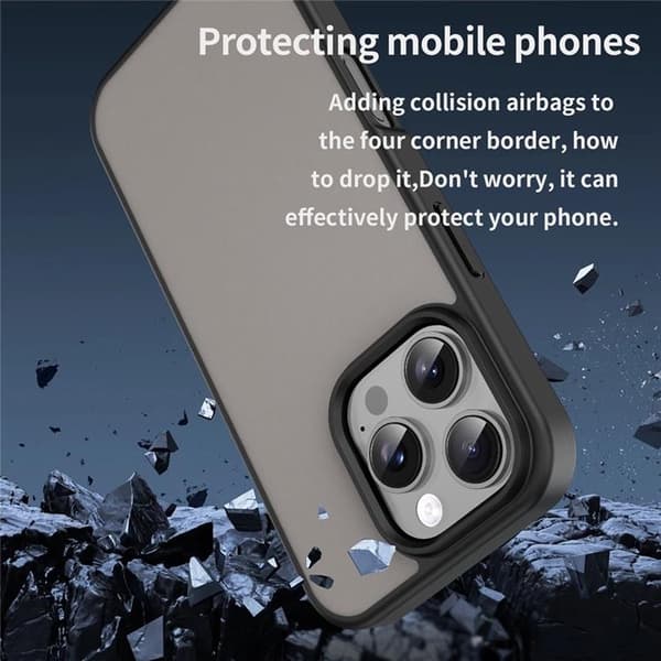 Mobilskal till iPhone 16 Pro Max Skin Touch Matte Svart