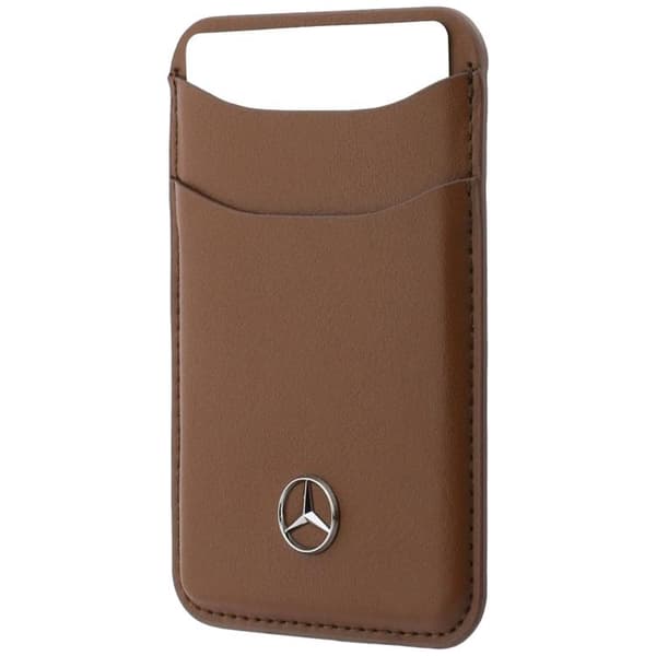 Mercedes MagSafe Korthållare Läder Plånbok - Kamel Brun