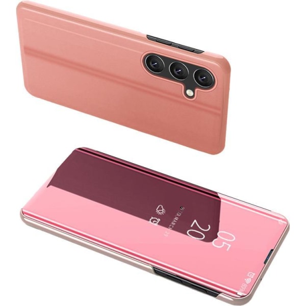 Galaxy A22 4G mobiltaske Clear View - Pink