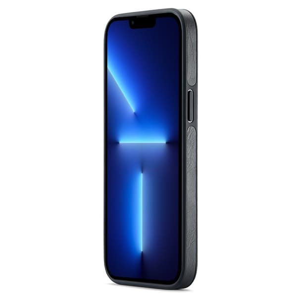 DG.MING Mobilskal till iPhone 13 Pro Max PU Läder PC TPU Svart
