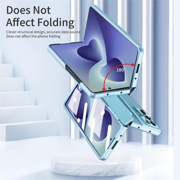 Mobilskal För Galaxy Z Fold 8 med Skärmskydd - Blå Blå