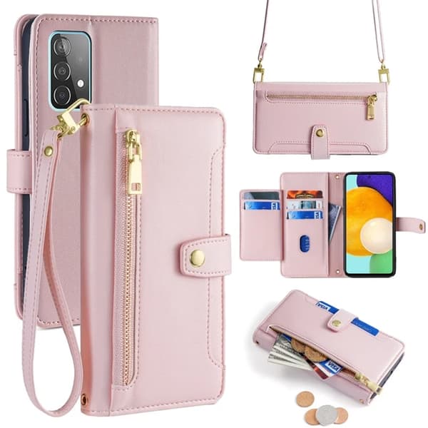 Galaxy A52 4G/A52s 5G/A52 5G Plånboksfodral Rosa