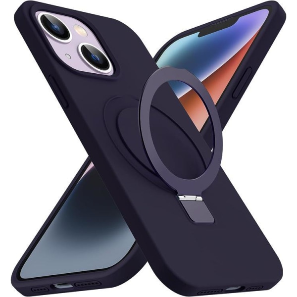 iPhone 11 Mobile Case Magsafe nestemäinen silikoni - violetti