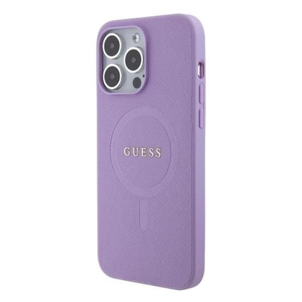 Guess iPhone 15 Pro Mobilskal Magsafe Saffiano - Lila
