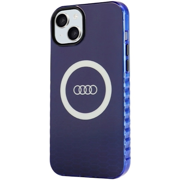 Audi iPhone 15/14 Plus Mobilskal Magsafe IML Big Logo - Blå