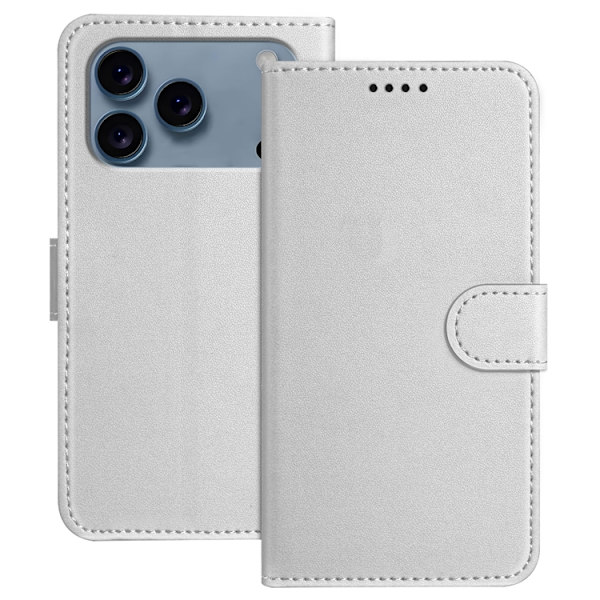 iPhone 17 Pro Plånboksfodral Anti Drop - Silver Silver